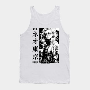 Cyberpunk Girl Manga Tank Top